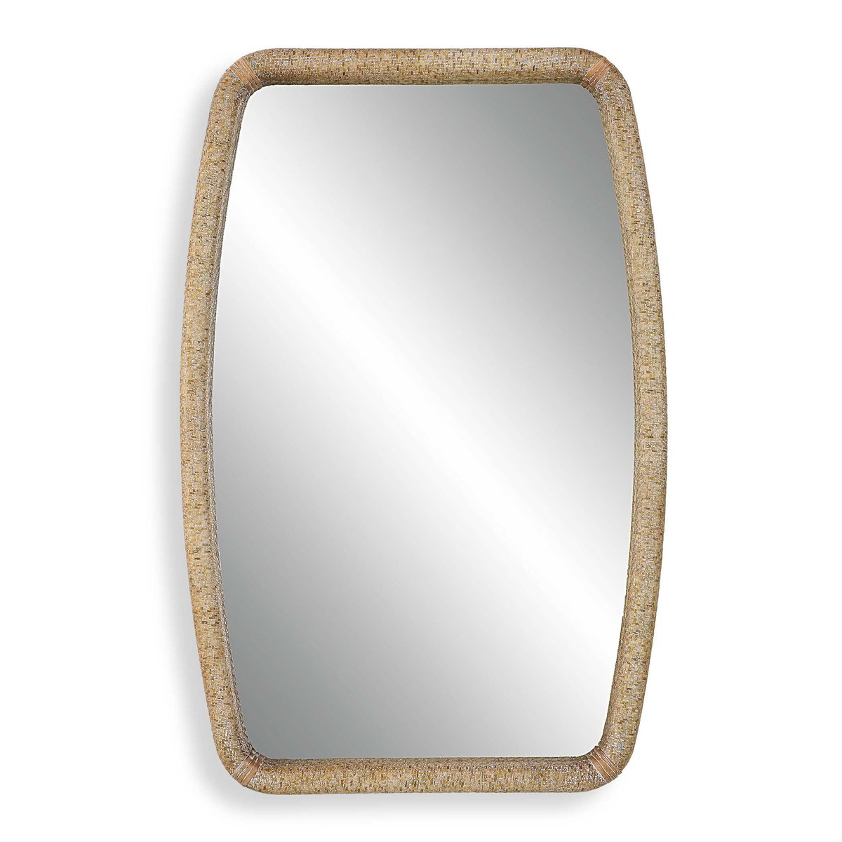Tiki Rattan Mirror, by Uttermost, 23.75" width x 36.25" height x 1.75" depth View 1