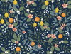 Citrus Grove Navy Peel & Stick Wallpaper, by York Wall, 20' length x 2'3" width x 0.02" depth thumbnail
