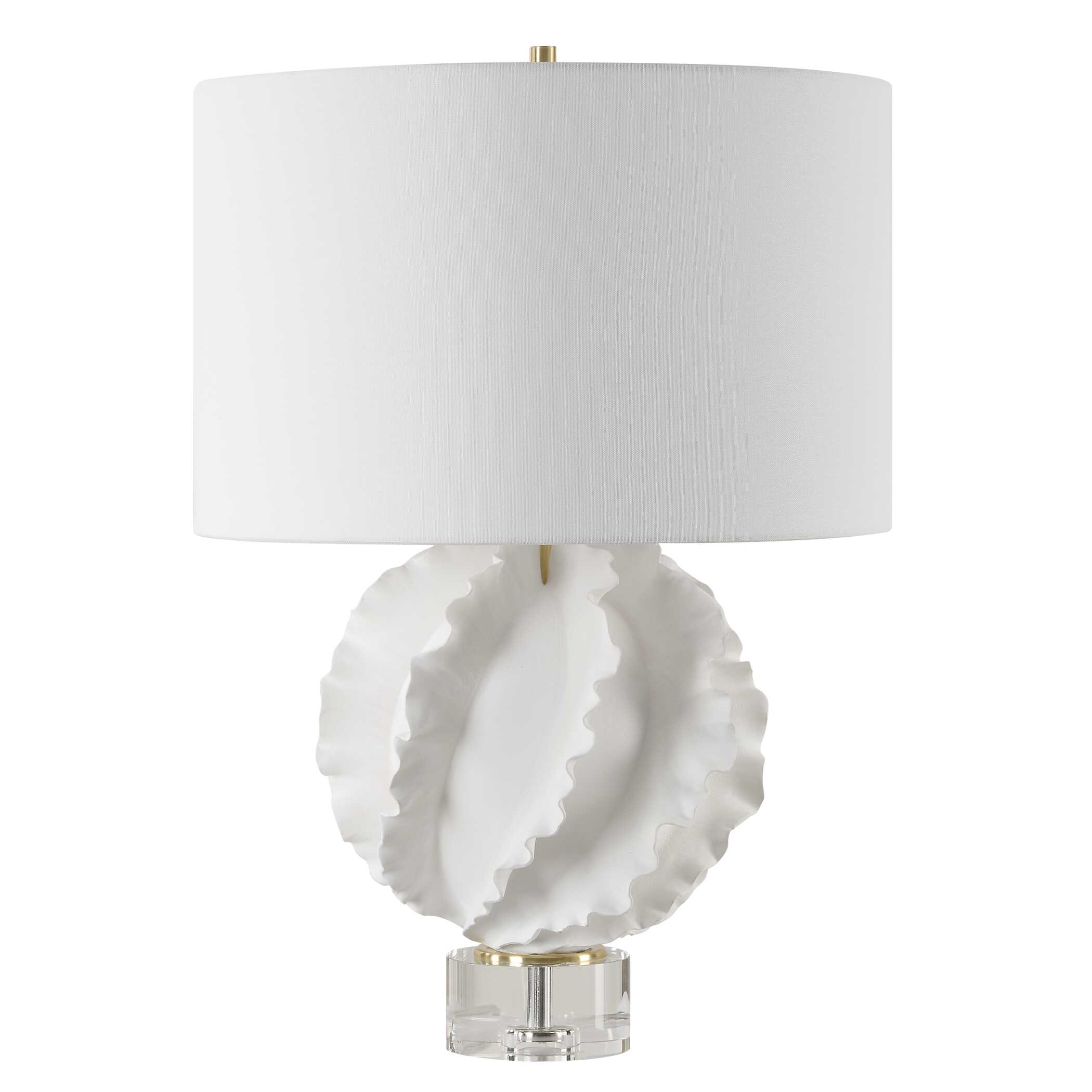 Saylor White Table Lamp, by Uttermost, 19" width x 27.5" height x 19" depth View 5