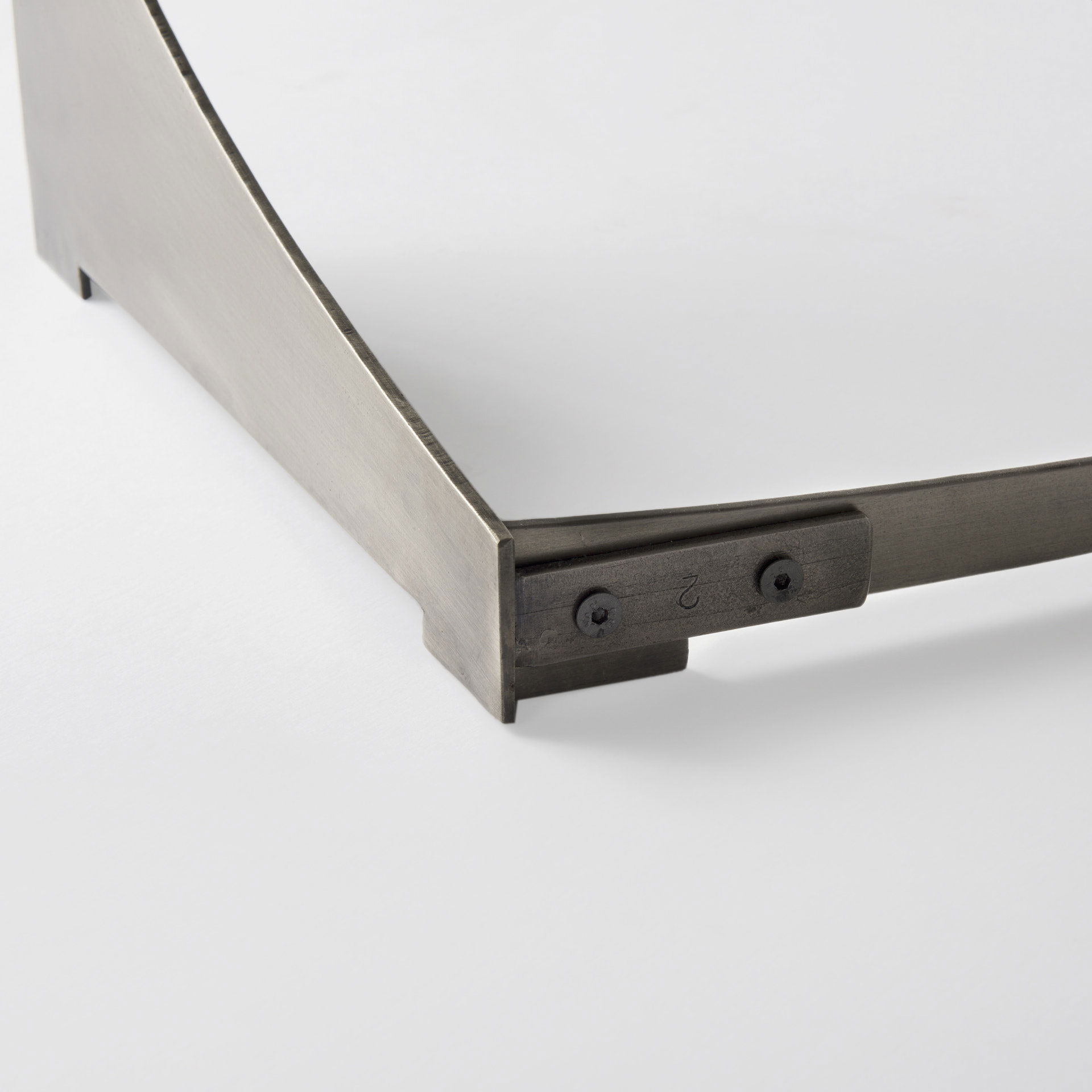 Reinhold III Black Marble Top Iron Coffee Table large image 