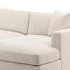 Erica Chaise Sectional Taupe, Sectional Sofa by Dovetail, 116.75" width x 24.5" height x 63.75" depth thumbnail 7