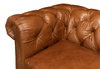 Tufted English Club Sofa  Cuba Brown, by Sarreid, 3'2" length x 7'5" width x 2'8" height thumbnail 11