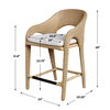 Kavali Outdoor Wicker Counter Stool, Outdoor Stool by Uttermost, 1'11.5" width x 3'2.5" height x 2'1.5" depth thumbnail 3