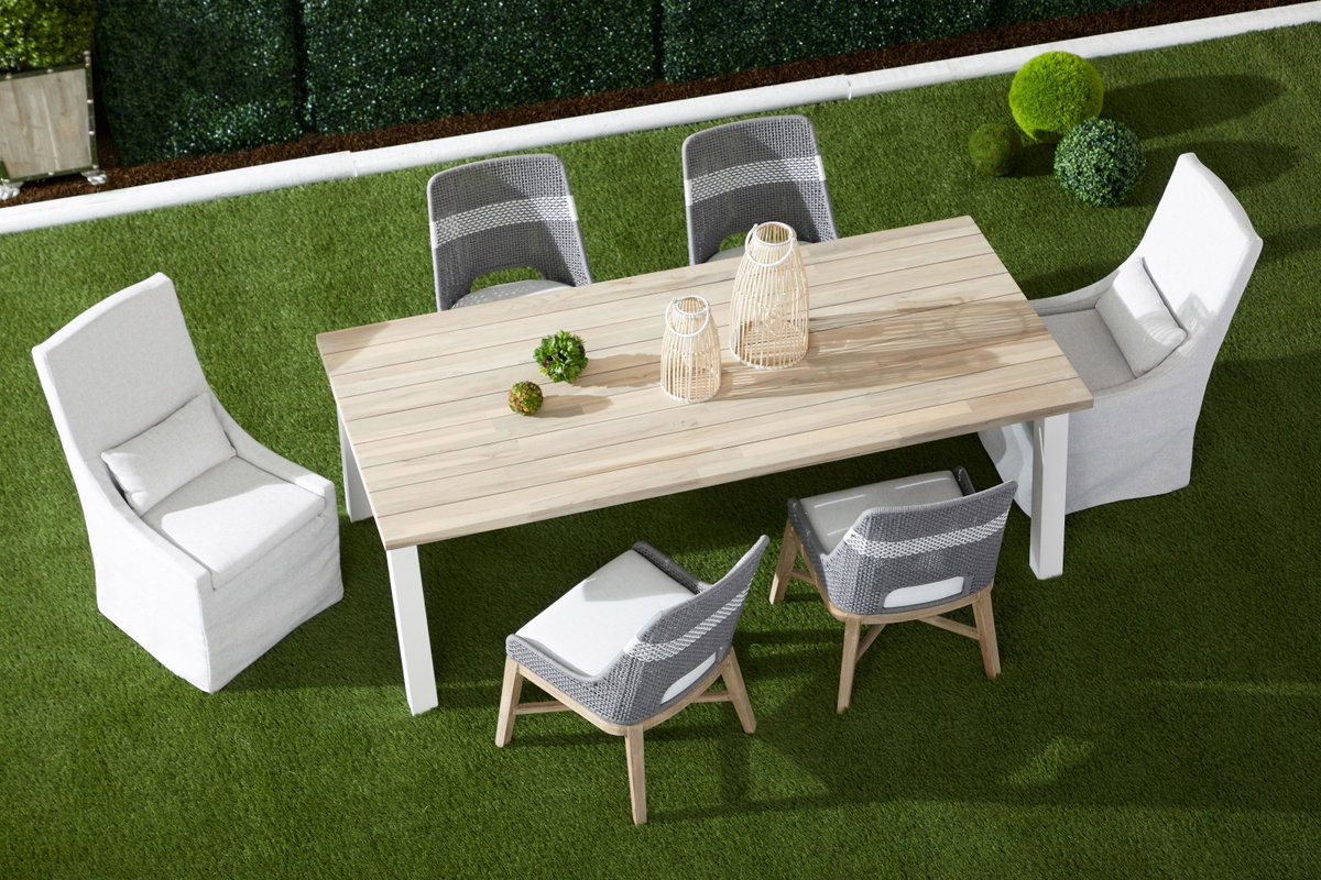 Adele Outdoor Slipcover Dining Chair, by Essentials for Living, 22.5" width x 40" height x 26.5" depth View 15