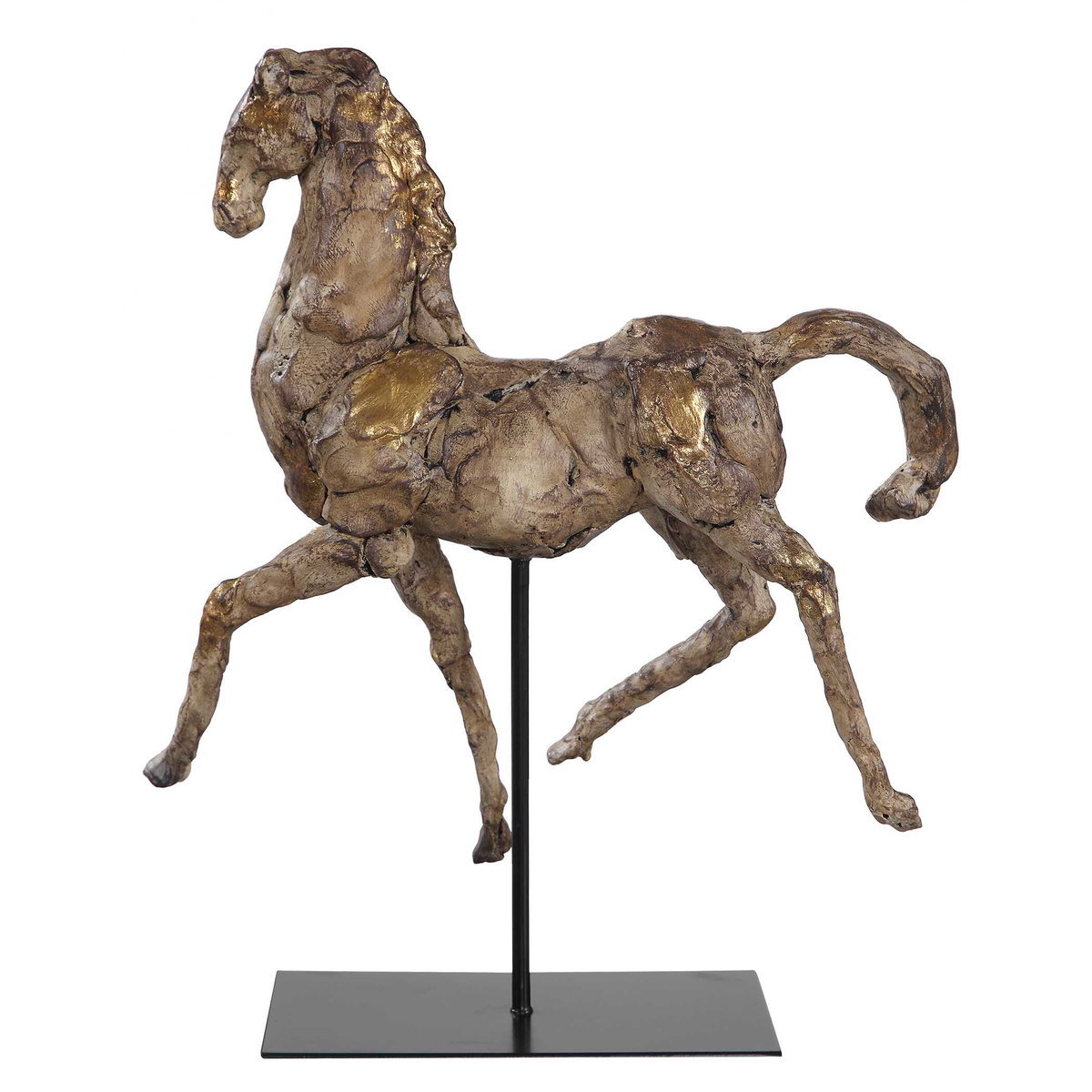 Caballo Dorado Horse Sculpture, Figurines & Statue by Uttermost, 14" width x 16.5" height x 5.12" depth View 4