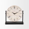Raja Matte Black Metal with Wood Table Clock thumbnail 3