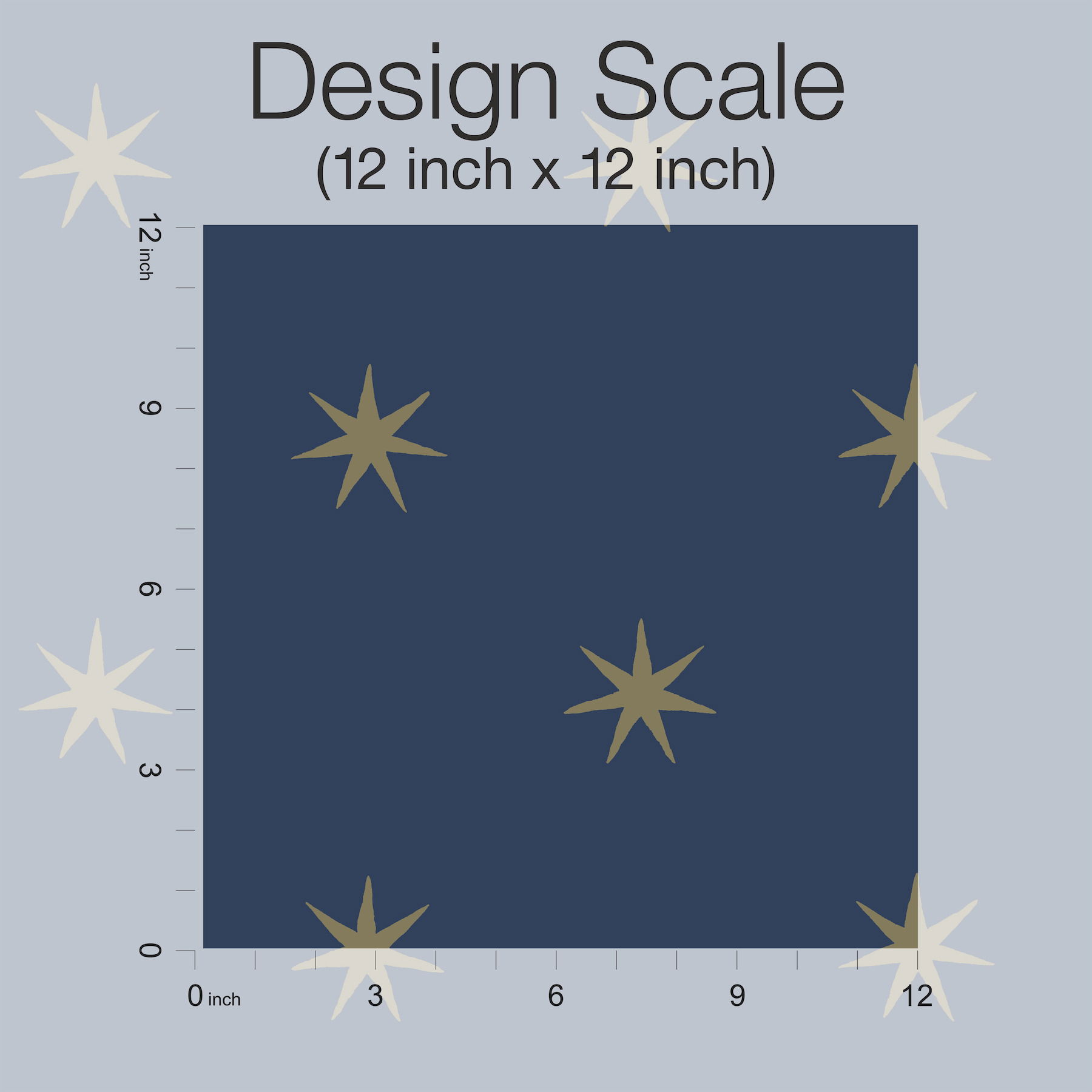 Star Splendor Navy & Metallic Gold Peel & Stick Wallpaper large image 