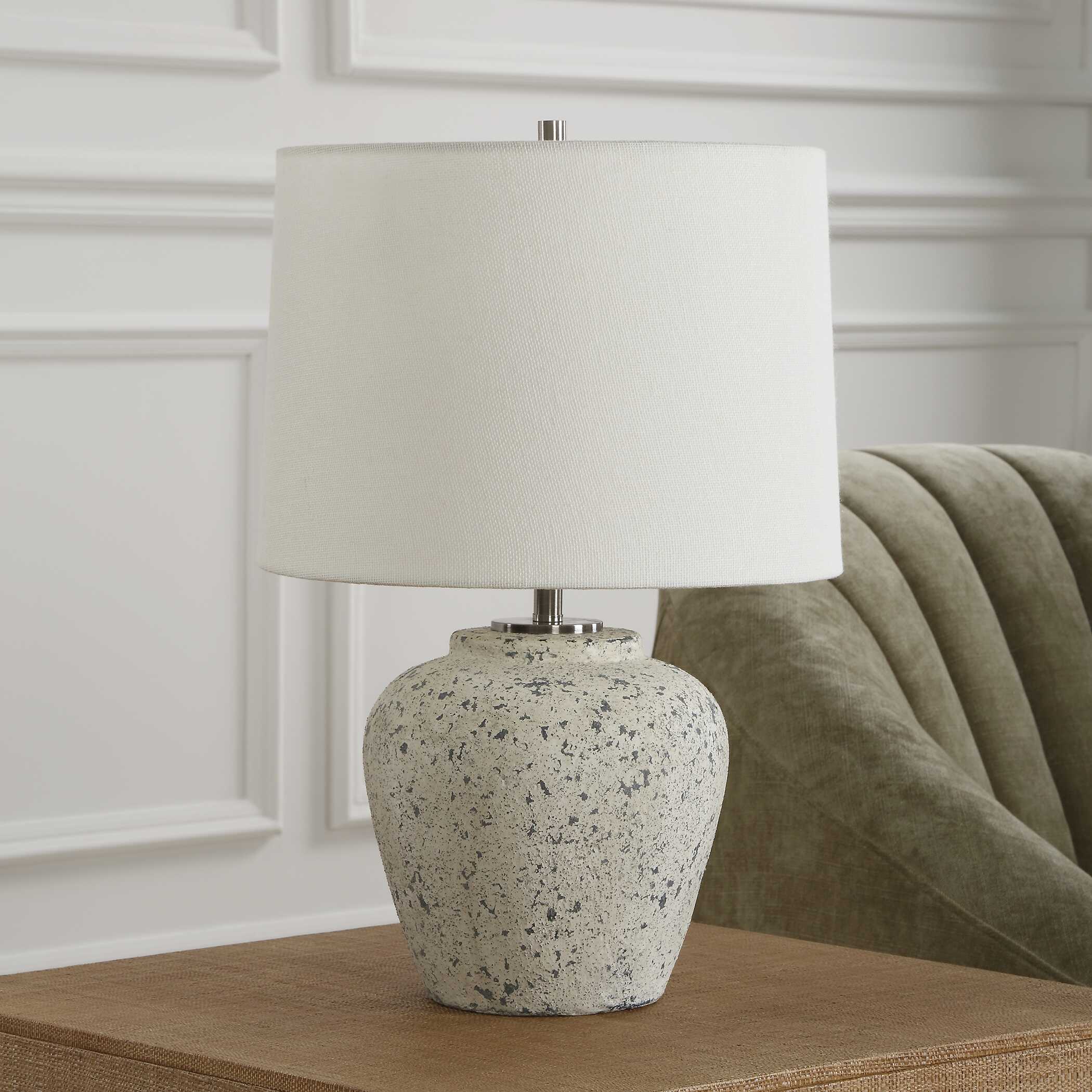 Rupture Aged Ivory Table Lamp, by Uttermost, 13" width x 19" height x 13" depth View 4