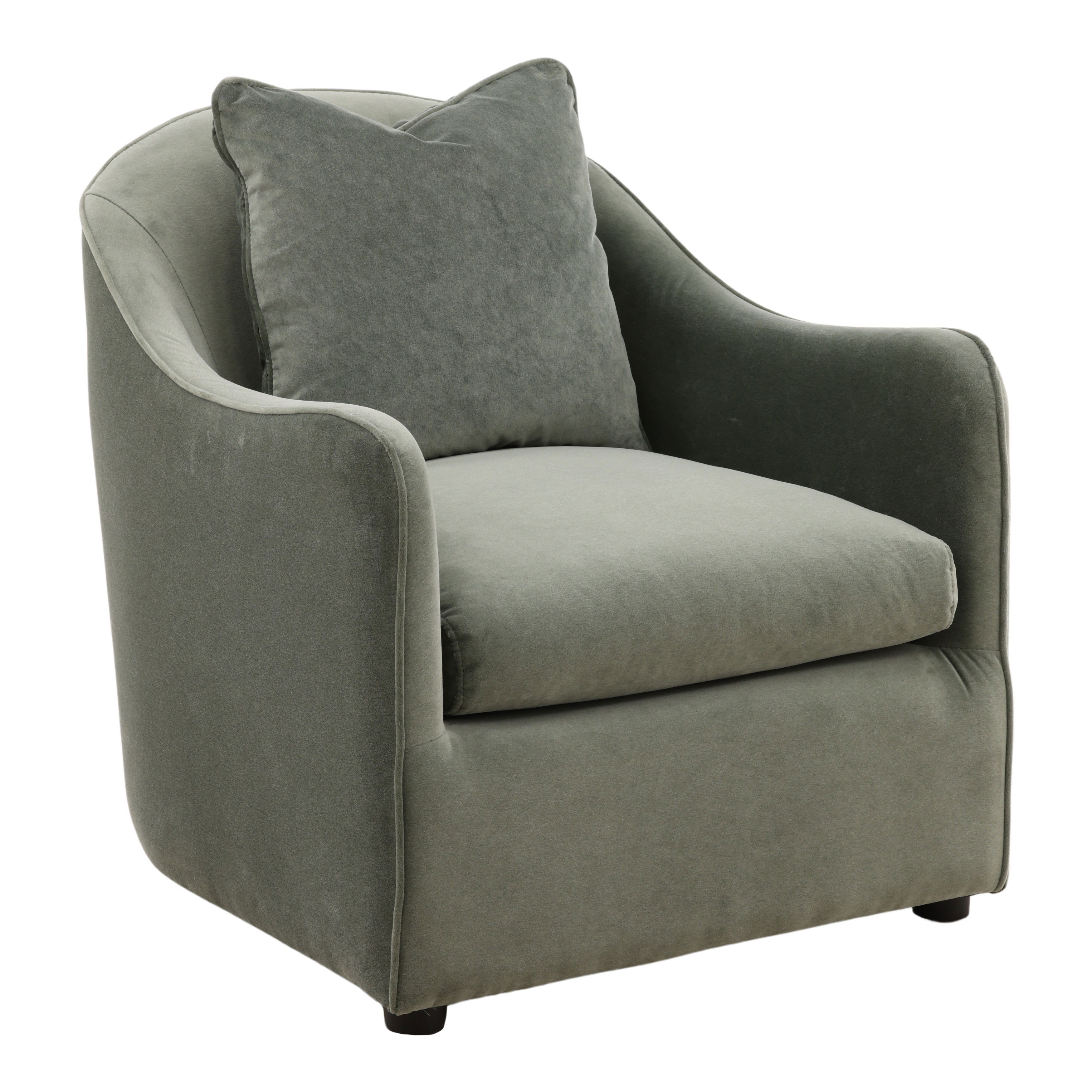 Elissa Occasional Chair Green, Accent Chair by Dovetail, 29" width x 30.5" height x 33.5" depth View 1