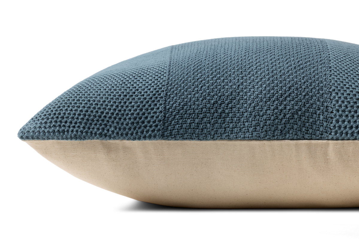 Loloi Blue Pillow, Decorative Pillow, 22" length x 22" width View 2