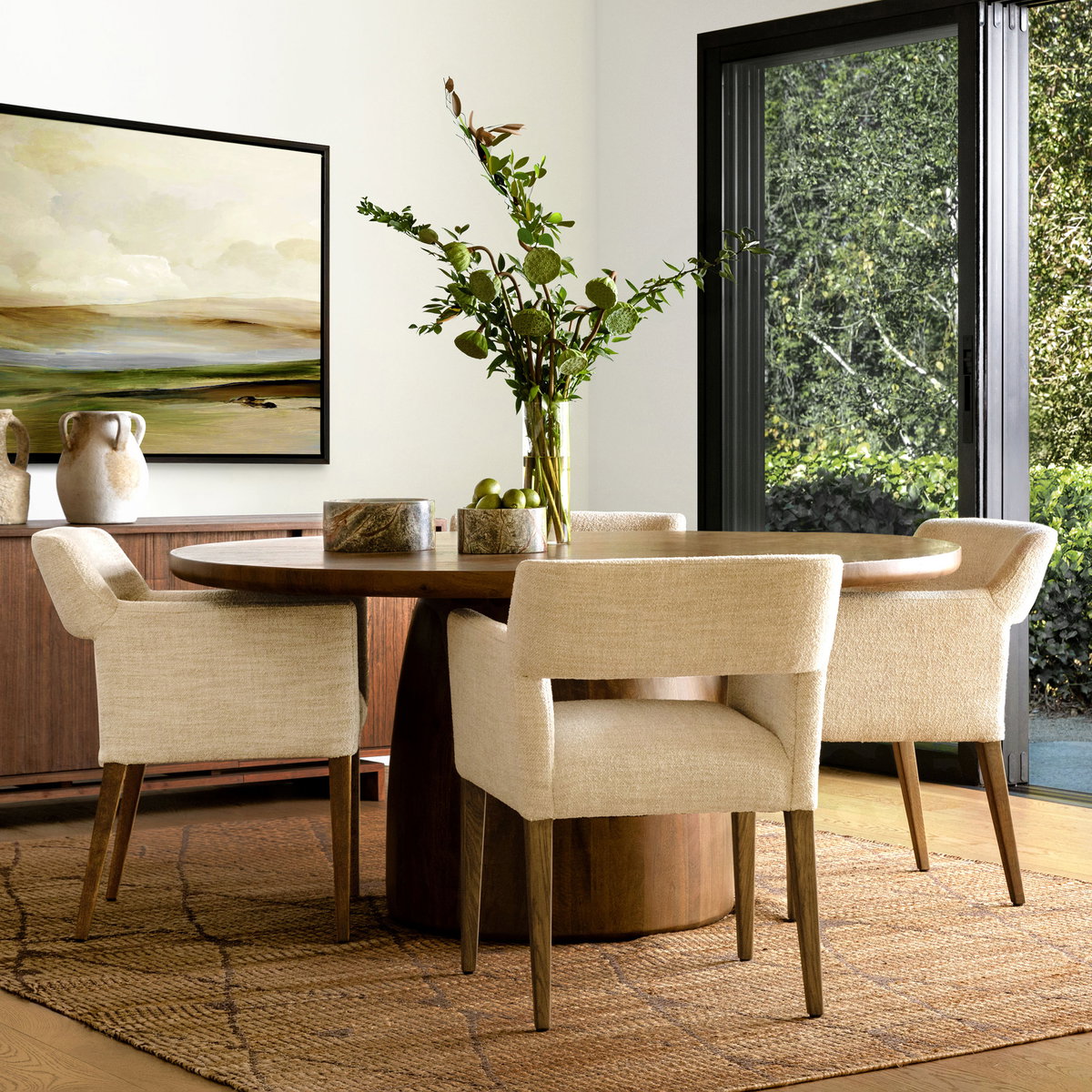 Armstrong Dining Table Natural, by Dovetail, 64" width x 30" height x 64" diameter x 64" depth View 4