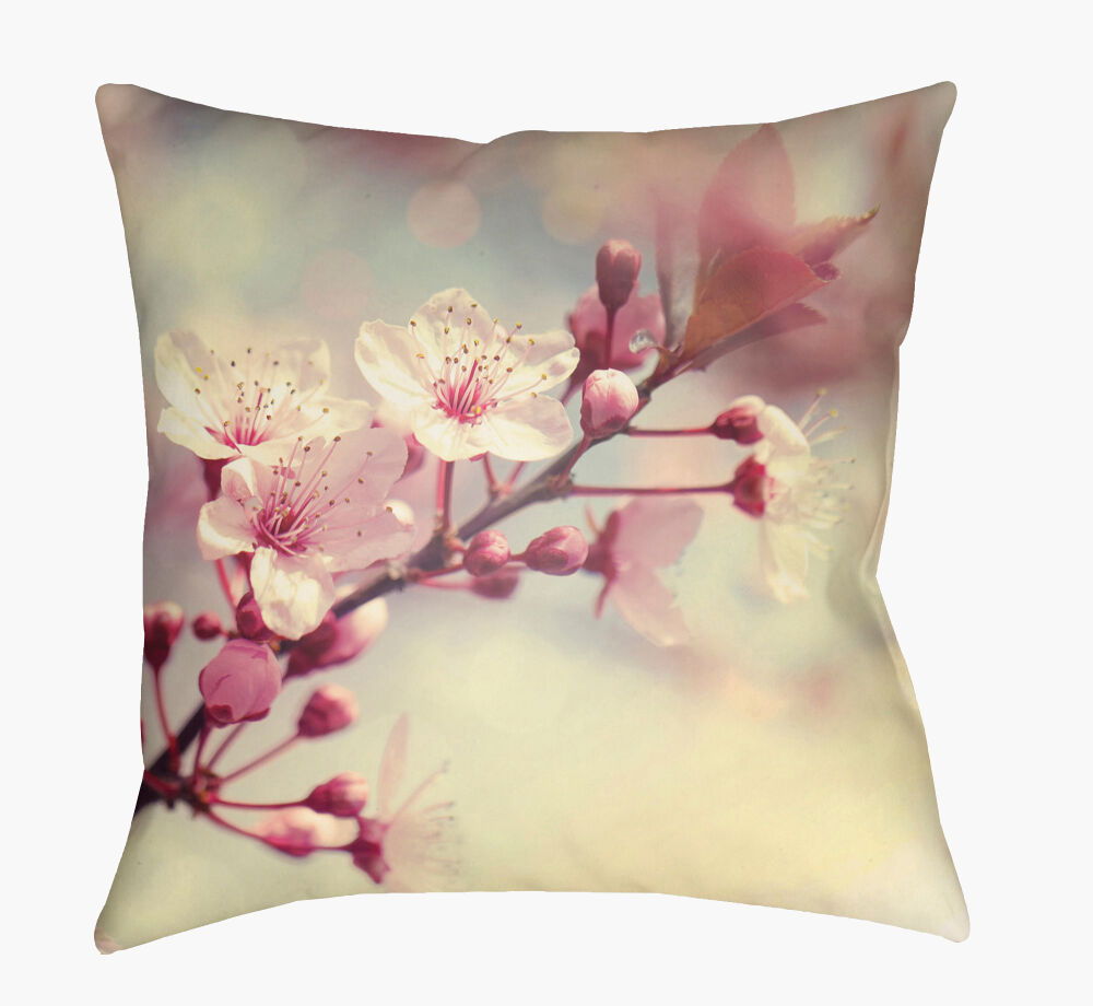 Moody Floral Accent Pillow, Decorative Pillow by Surya, 18" length x 18" width