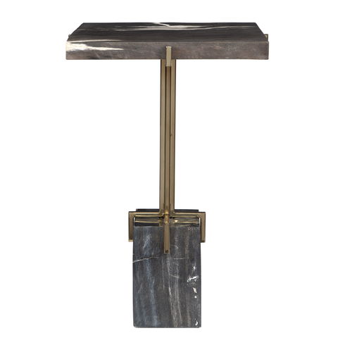 Rowman Petrified Wood Accent Table