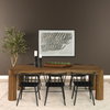 Athena Set of 2 Extra Large Medium Brown Reclaimed Wood Trays, Decorative Tray by Mercana, 34" length x 8" width x 5" height thumbnail 4
