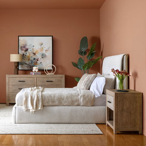 Zully Bed Queen Taupe