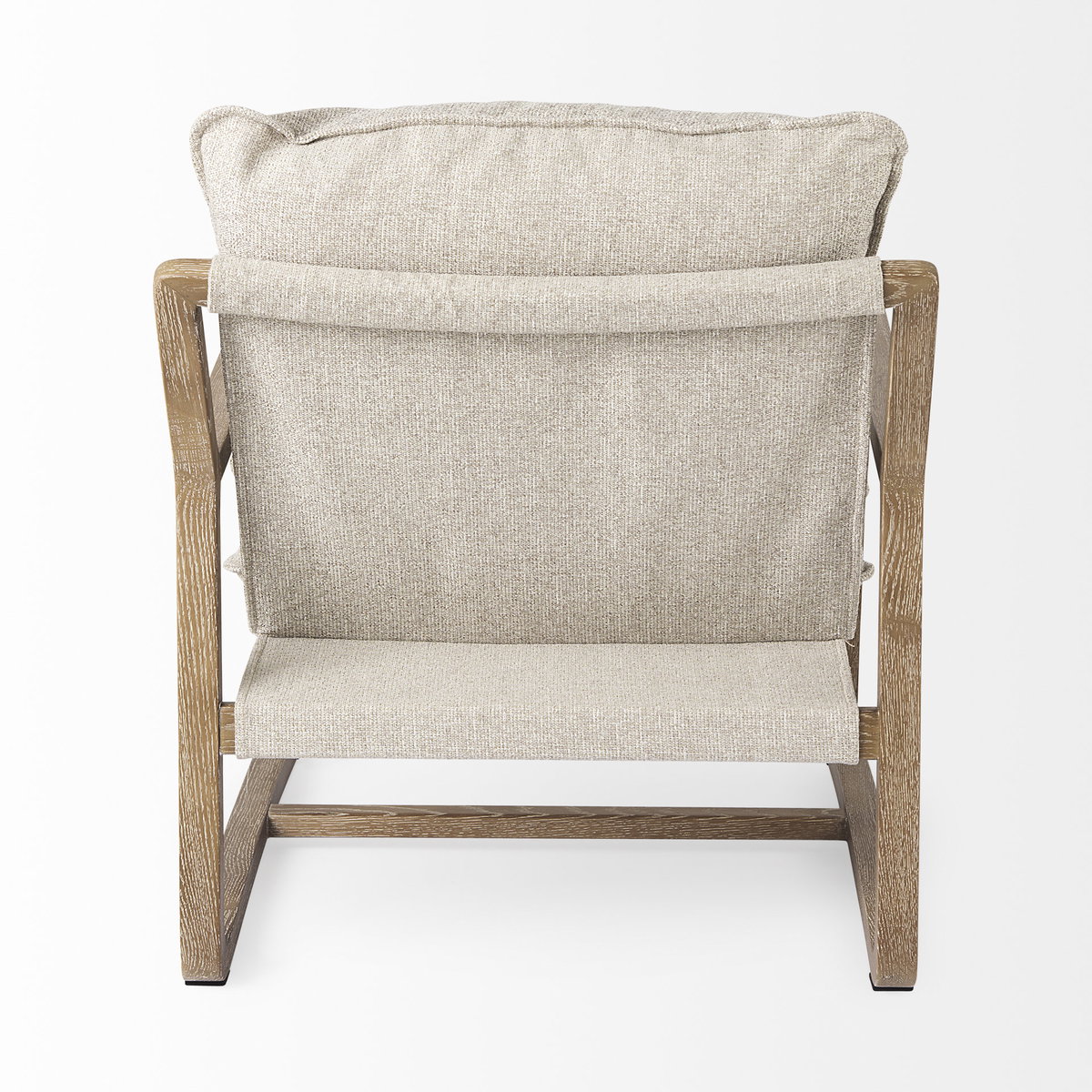 Brayden 28.3L x 34.1W x 35H Light Brown Wood with Beige Fabric Seat Accent Chair, by Mercana, 28.35" length x 34.06" width x 35.04" height View 9