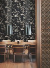 Bird & Blossom Chinoserie Black Wallpaper, by York Wall, 27' length x 2'3" width x 0.02" depth thumbnail 3