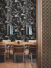 Bird & Blossom Chinoserie Black Wallpaper thumbnail 2
