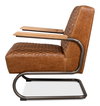 Beverly Hills Chair  Cuba Brown Leather, by Sarreid, 2'9" length x 2'4" width x 2'9" height thumbnail 10