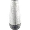 Harrier II Large Gray Ceramic Dark Base White Vase, by Mercana, 7.97" length x 8" width x 20.96" height thumbnail 1