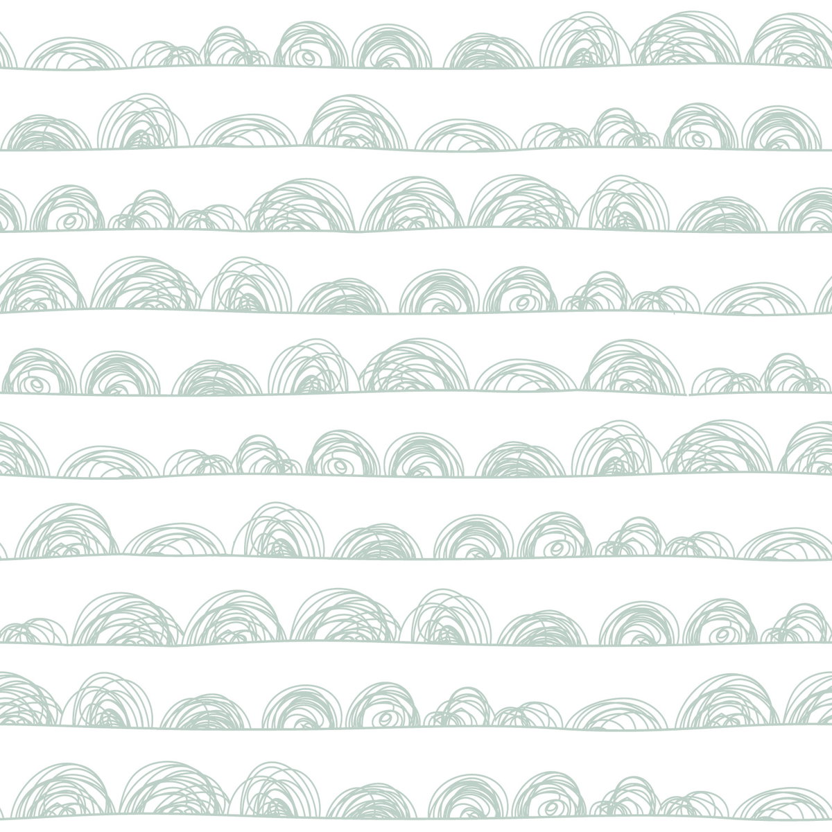 Doodle Scallop Green Peel & Stick Wallpaper, by York Wall, 16'6" length x 1'8.5" width x 0.02" depth
