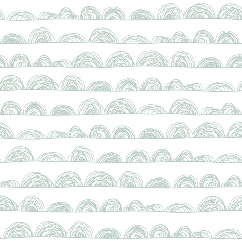 Doodle Scallop Green Peel & Stick Wallpaper