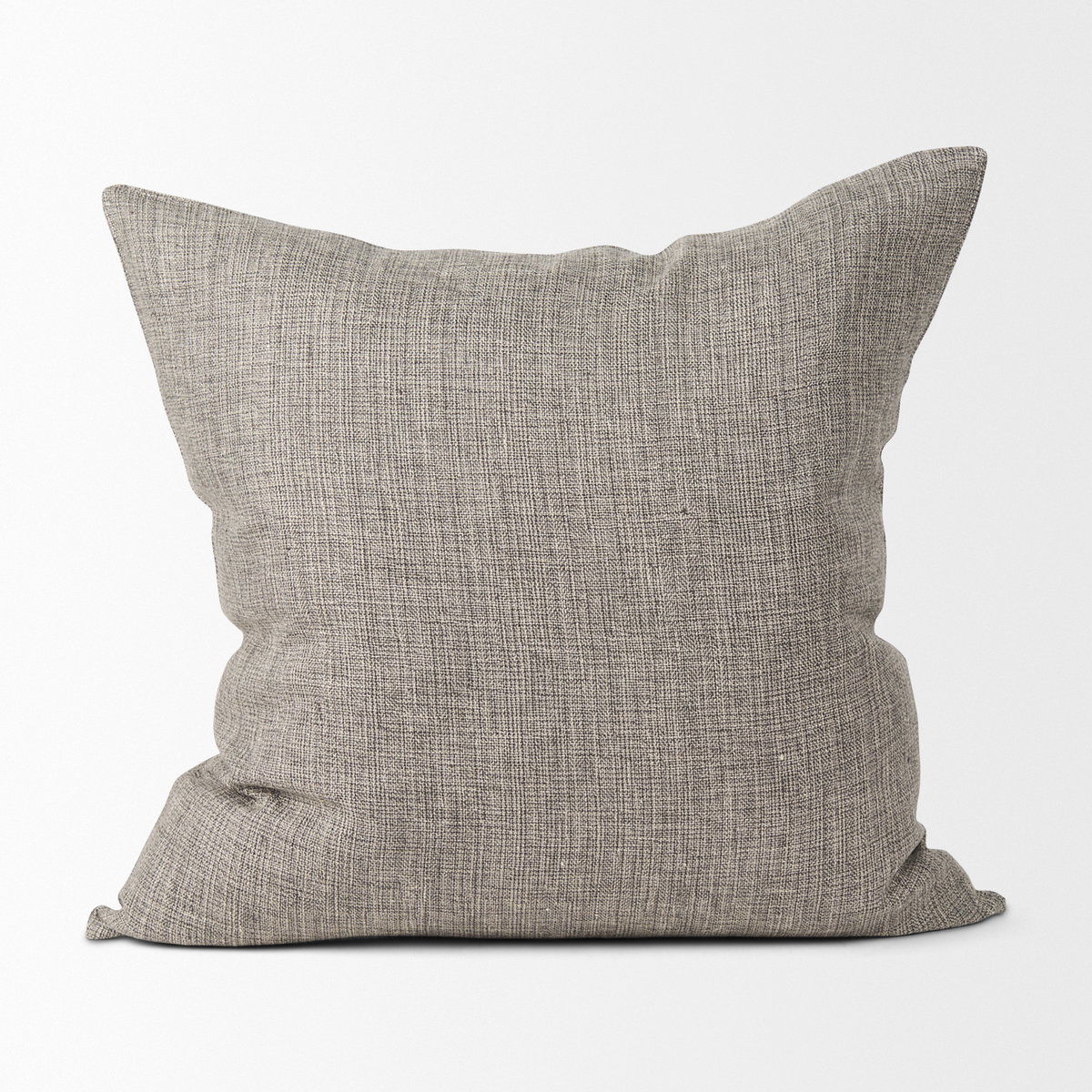 Jacklyn 22x22 Grey Linen Square Decorative Pillow Cover, by Mercana, 22" length x 22" width x 0.2" height View 8