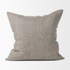 Jacklyn 22x22 Grey Linen Square Decorative Pillow Cover, by Mercana, 22" length x 22" width x 0.2" height thumbnail 8