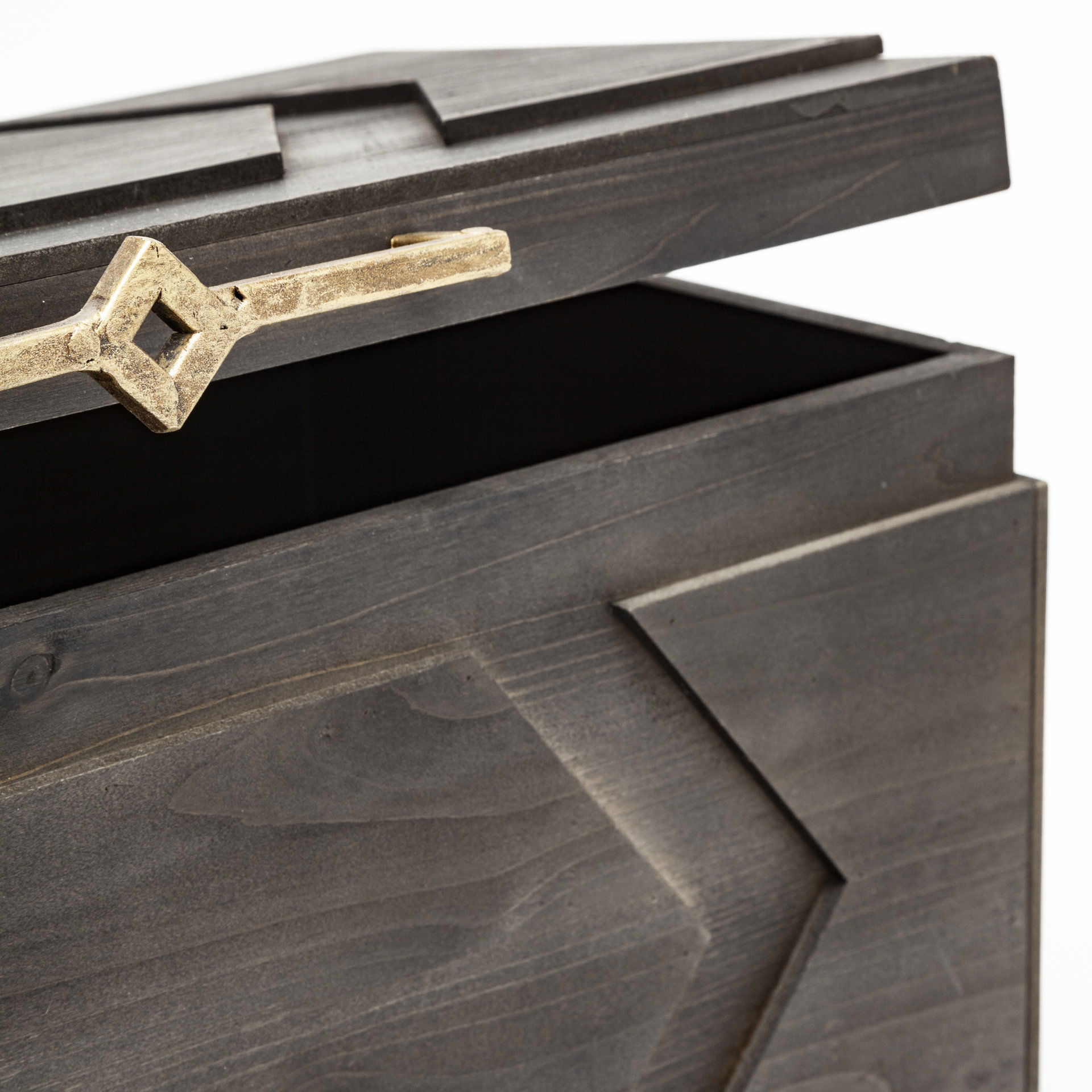 Cassia Set of 2 Brown Wooden Boxes, by Mercana, 11" length x 20" width x 9.87" height View 8