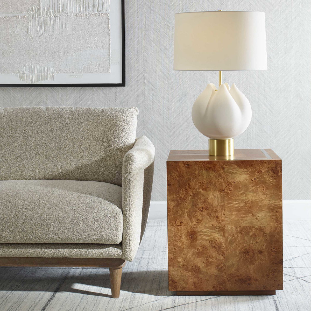 Seven Wonders Wooden Side Table, Side & End Table by Uttermost, 20" width x 24" height x 20" depth View 4