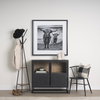 Colin Curved Back Dining Side Chair | Black Metal, Dining Chair by Mercana, 21.26" length x 21.26" width x 30.32" height thumbnail 3