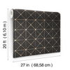 Double Diamonds Black Peel & Stick Wallpaper, by York Wall, 20' length x 2'3" width x 0.02" depth thumbnail 4