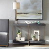 Taja Modern Brass / Wood Console Table, by Uttermost, 47.75" width x 31" height x 14" depth thumbnail 2