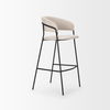 Carolyn Bar Stool with Oatmeal Fabric & Matte Black Metal thumbnail 5