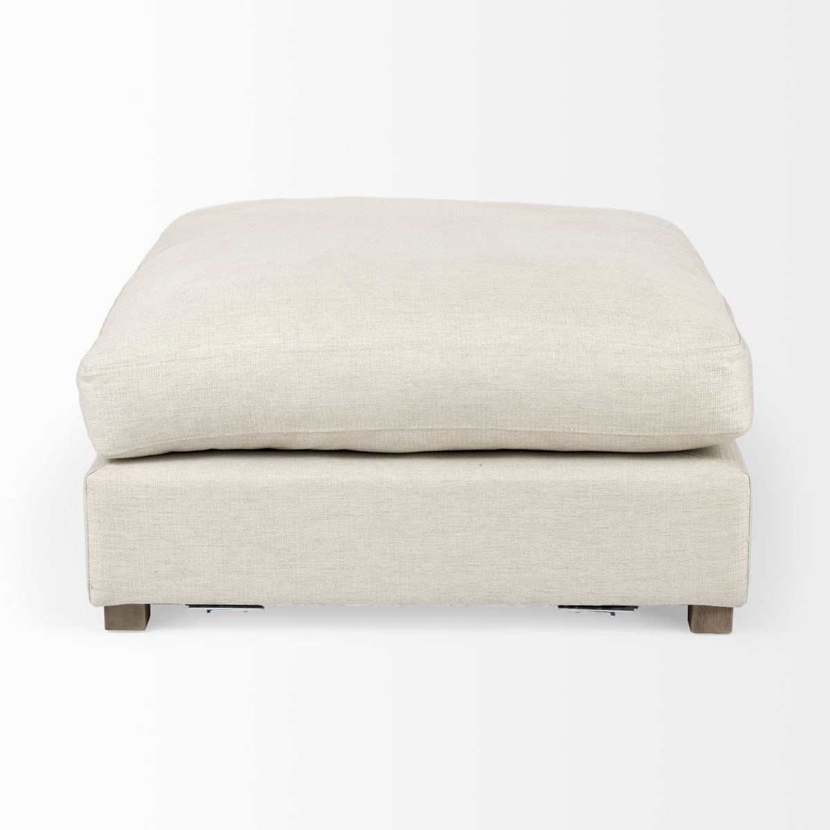 Valence  Beige Full Size Ottoman Sectional Piece, Sectional Sofa by Mercana, 38.58" length x 38.58" width x 17.72" height View 5