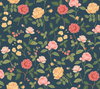 Roses Navy Wallpaper, by York Wall, 27' length x 2'3" width x 0.02" depth thumbnail 2