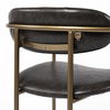 Parker Brown Faux Leather Seat Gold Metal Dining Chair thumbnail 9