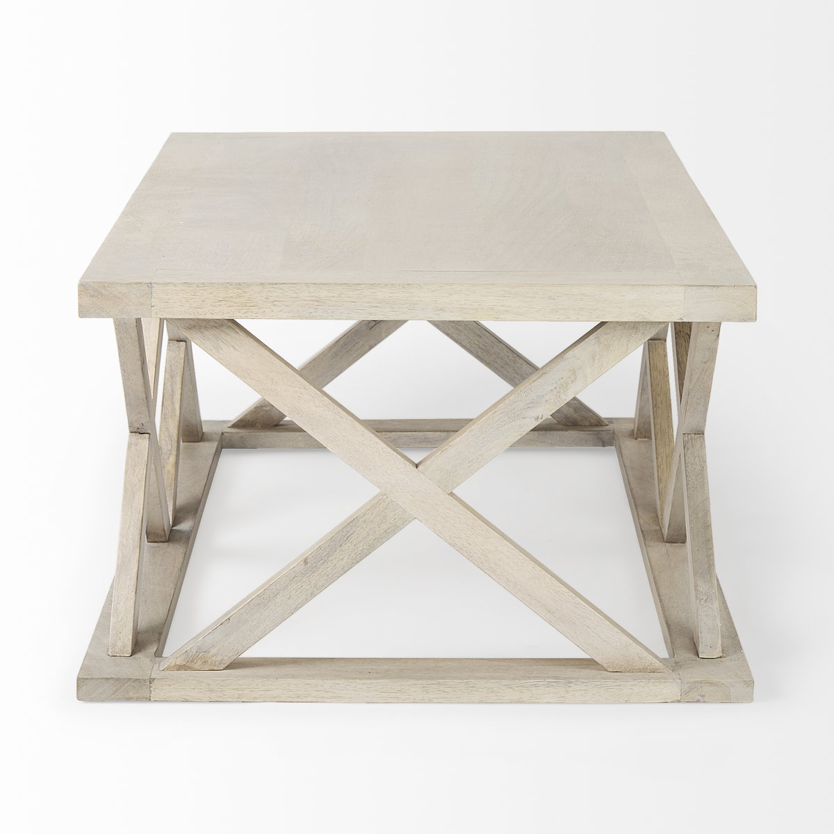 Forsey  Blonde Wood Rectangular Coffee Table, by Mercana, 48" length x 28" width x 17.5" height View 4