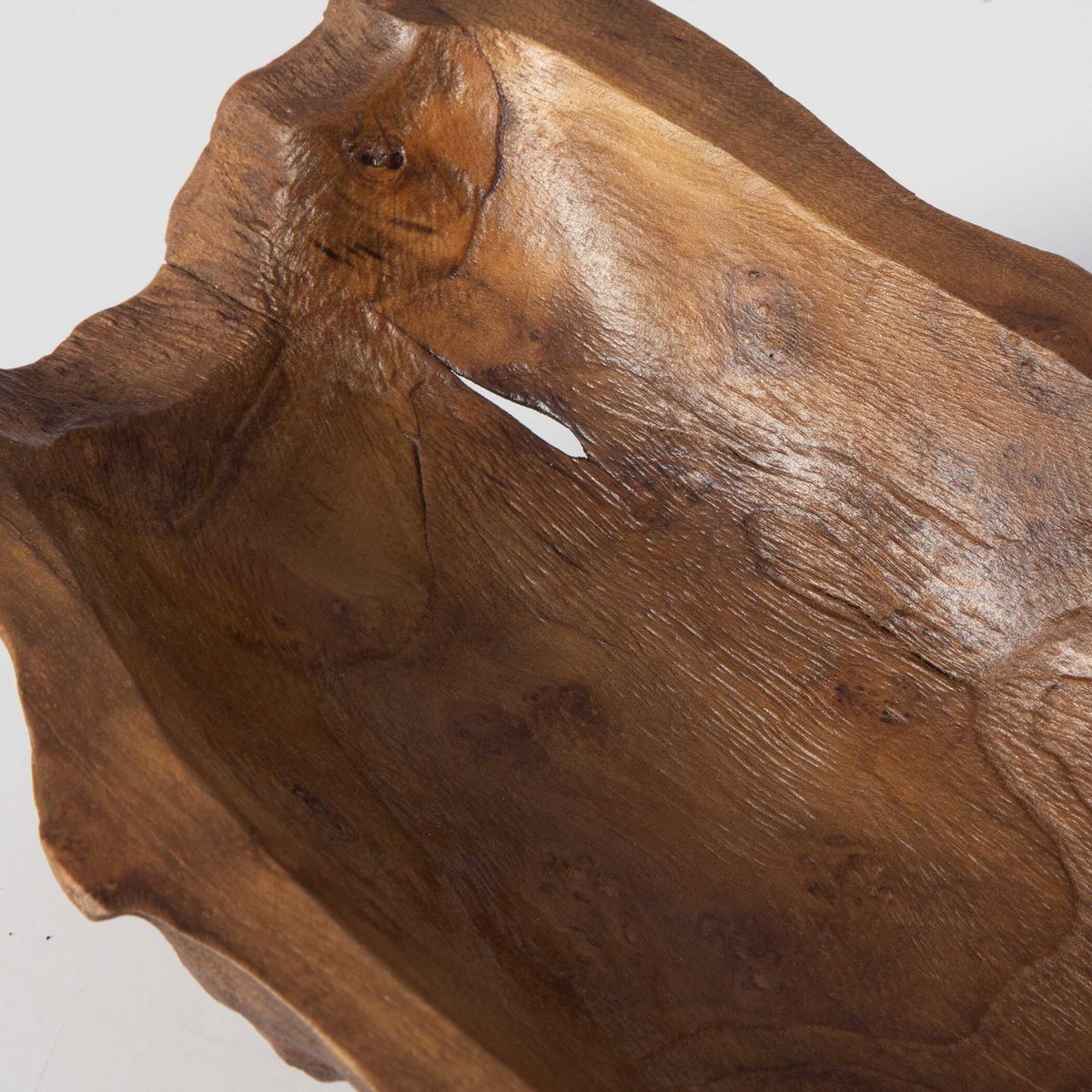 Teak Leaf Bowl, Decorative Tray by Uttermost, 26.75" width x 4.75" height x 9.75" depth View 7