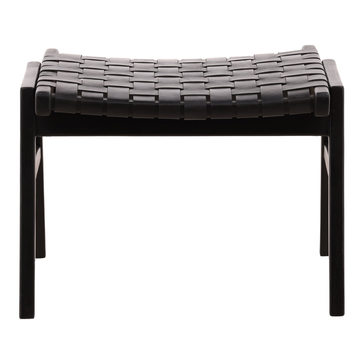 Luisa Ottoman Black, by Dovetail, 24.2" width x 18" height x 20" depth View 2