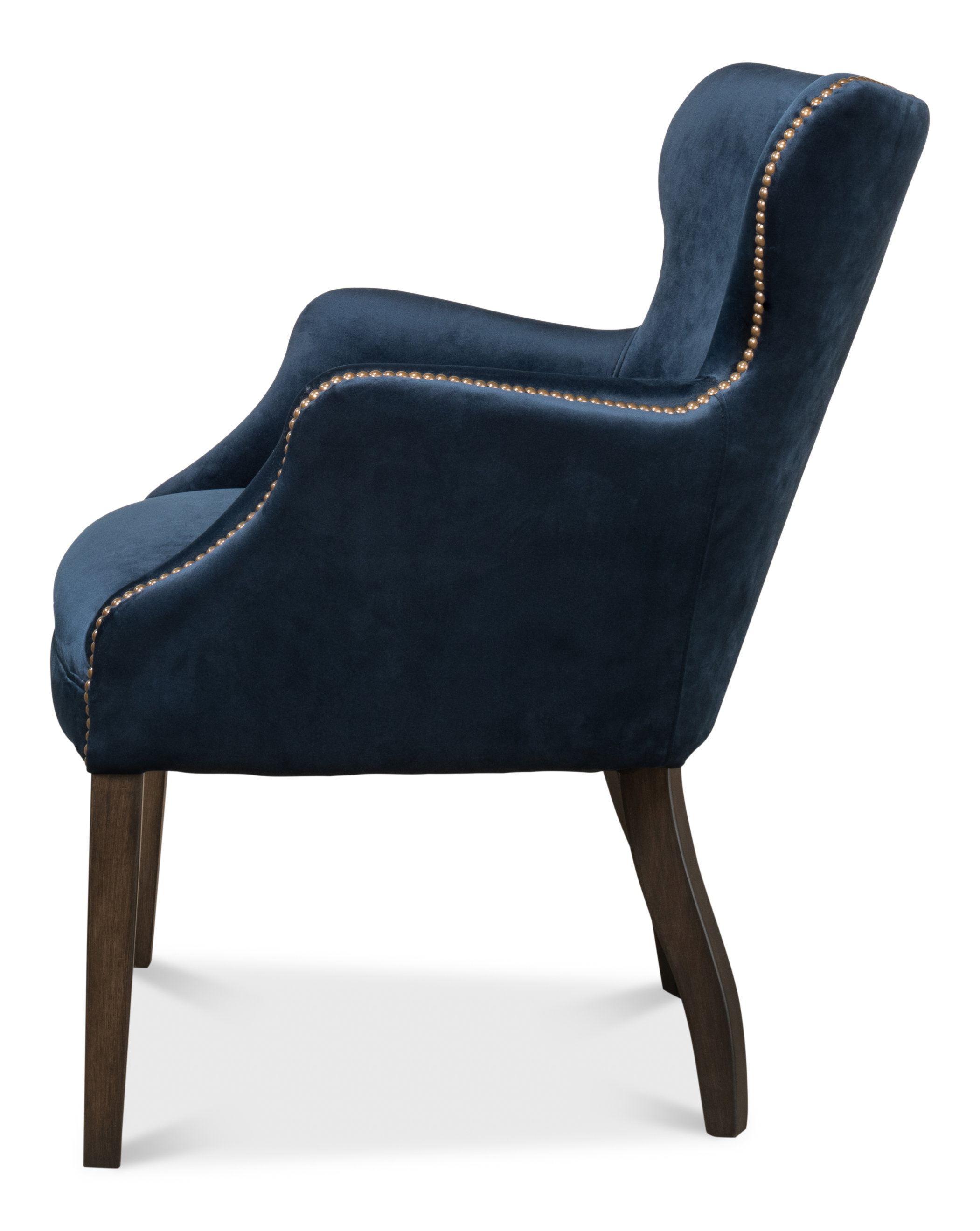 Princess Chair, Blue, Accent Chair by Sarreid, 30" length x 26" width x 34" height View 7