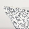 Jayne 14x26 Cream with Indigo Print Linen Lumbar Pillow Cover, Decorative Pillow by Mercana, 14" length x 26" width x 0.2" height thumbnail 8