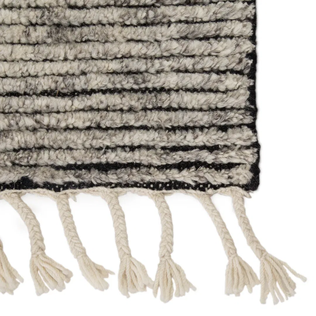 Shea Stripe Hand-Knotted Gray Area Rug large image 