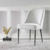 Brie Armless Chair White Set Of 2, Accent Chair by Uttermost, 21" width x 36.5" height x 27" depth thumbnail 5