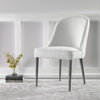 Brie Armless Chair White Set Of 2, Accent Chair by Uttermost, 21" width x 36.5" height x 27" depth thumbnail 5