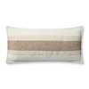 Brigette Romanek x Loloi Natural Pillow, Decorative Pillow, 13" length x 35" width thumbnail 1