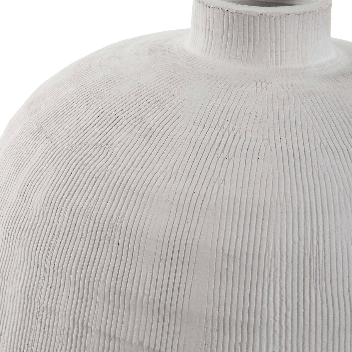 Floreana Medium White Vase, by Uttermost, 10.5" width x 14" height x 10.5" depth View 4