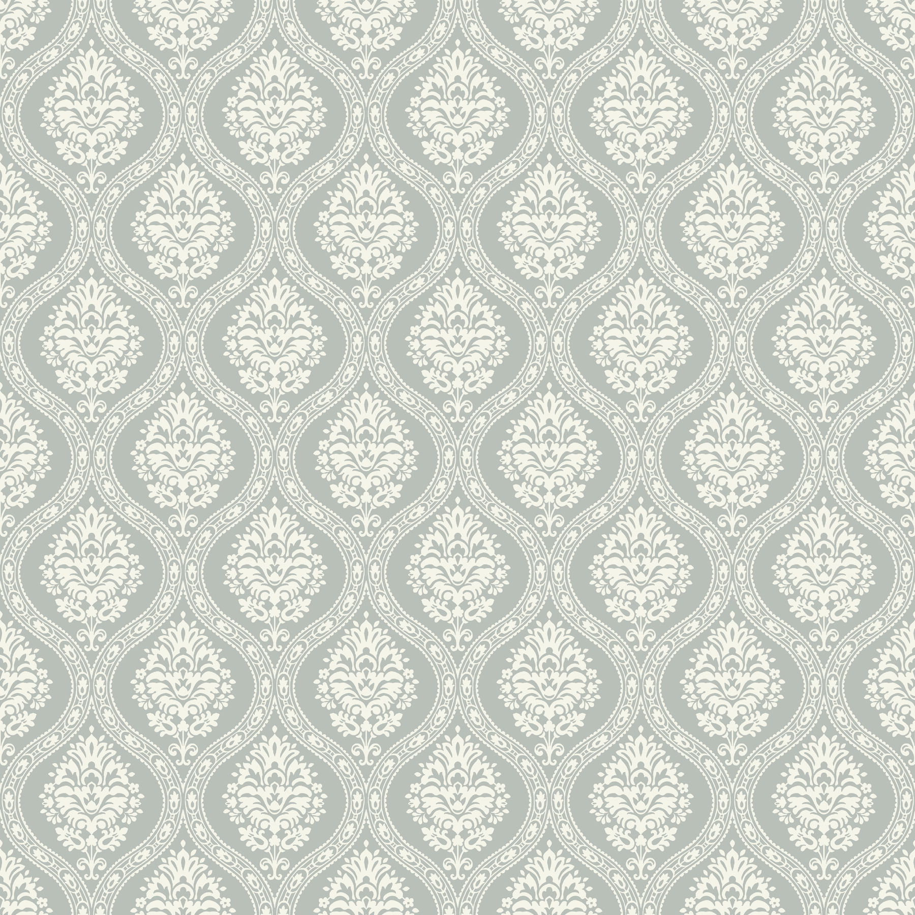 Petite Ogee Green Wallpaper large image 