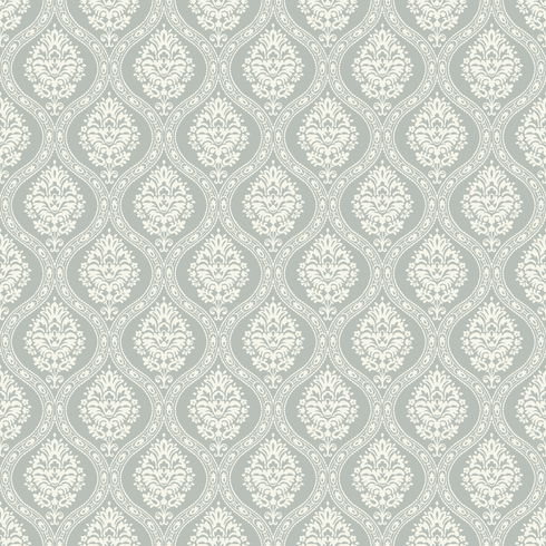 Petite Ogee Green Wallpaper