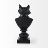 Murray 13H Black Painted Resin Fox in a Suit Bust, Decorative Object by Mercana, 6" length x 4.5" width x 13" height thumbnail 5